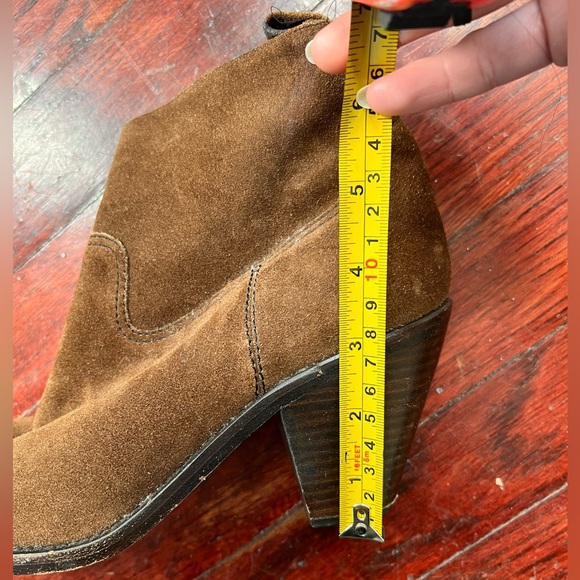 Helmut Lang Chocolate Suede Zip Booties - Picture 6 of 6